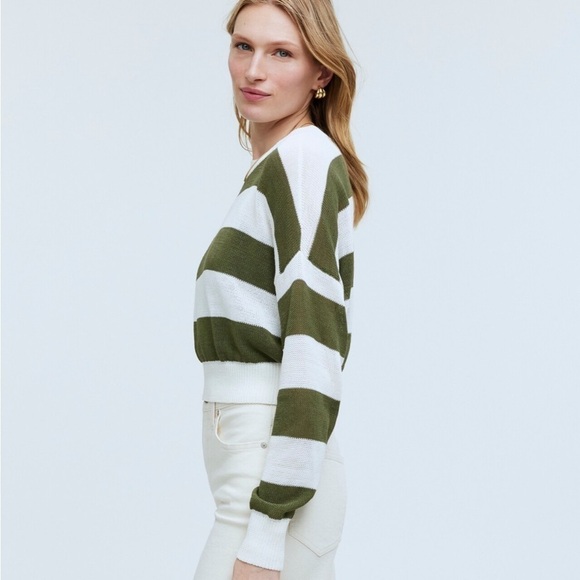 Madewell Loose-Knit Crewneck Sweater bright ivory - Picture 3 of 6